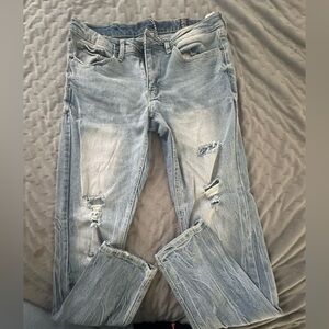 True indigo ripped jeans